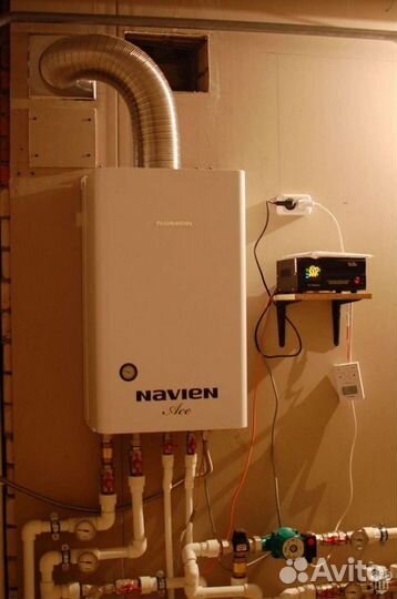 Подключение газового котла, радиаторов, тёплый пол