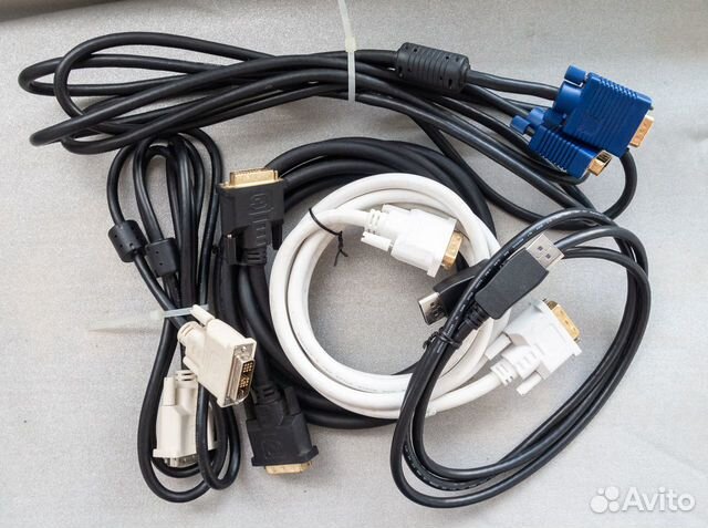 Кабели компьютера, монитора, оргтехники, телефона