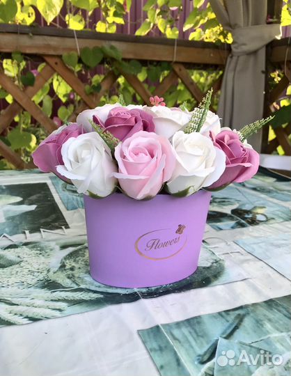 Букет из мыльных роз 17 шт