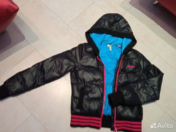 Куртка пуховик женский новый adidas xs