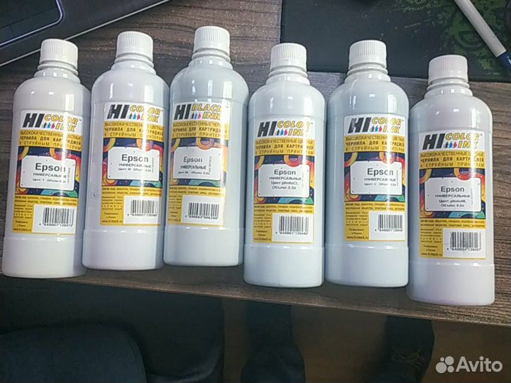 Чернила на Epson комплект из 6 цветов по 0.5 литра