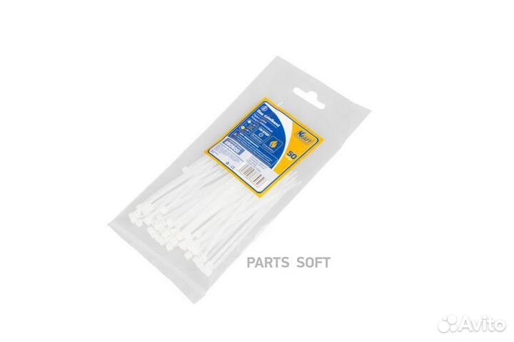 Kraft KT880600 Хомут нейлоновый 2,5*100 белый (уп