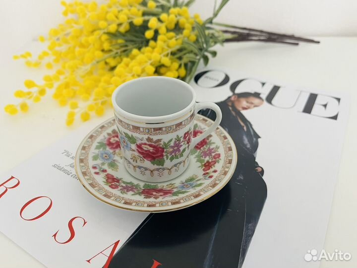 Чашка с блюдцем фарфор Китай