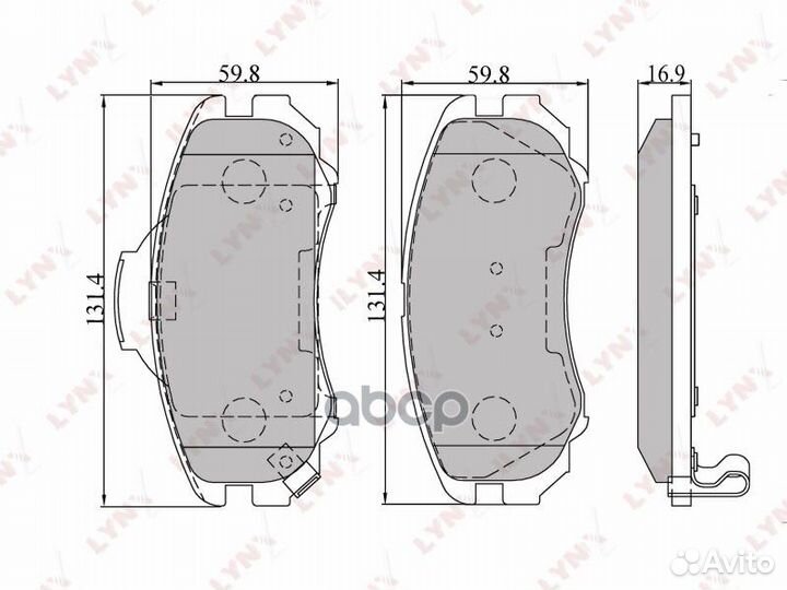 Колодки тормозные дисковые перед bd3602 LYN
