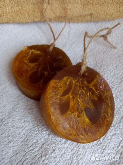 Мыло с люфой (мочалкой)