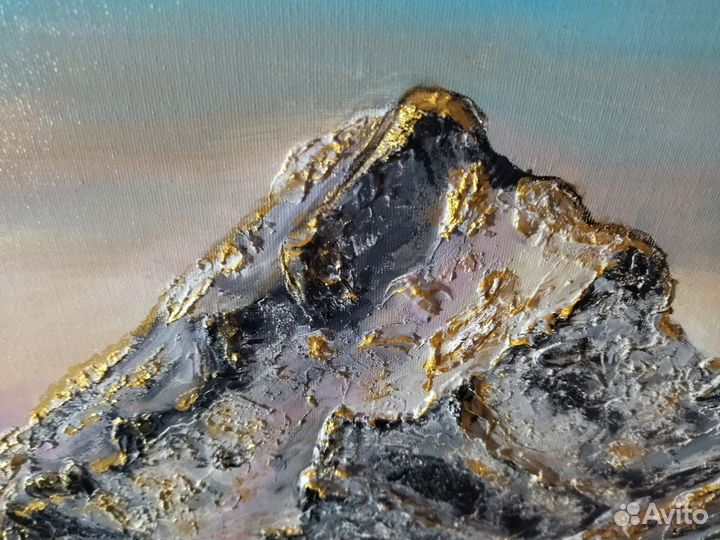 Картина маслом на холсте пейзаж горы