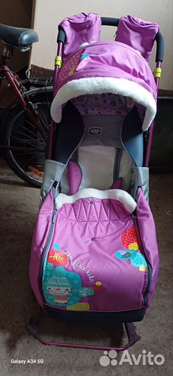 Детские санки коляска Nika kids