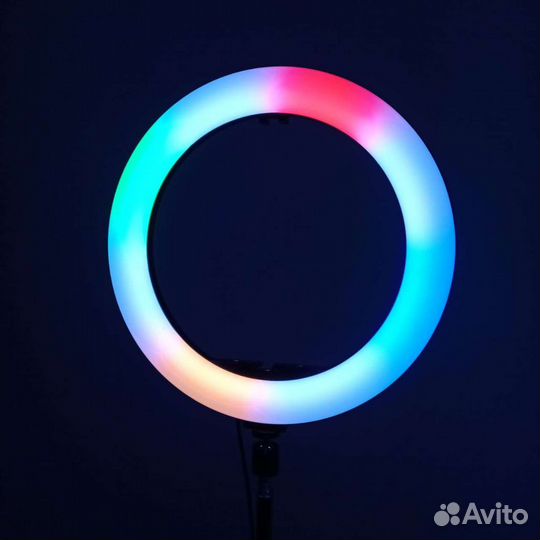 Кольцевая, цветная лампа LED 32 см