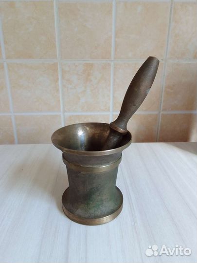 Ступка с пестиком, бронза