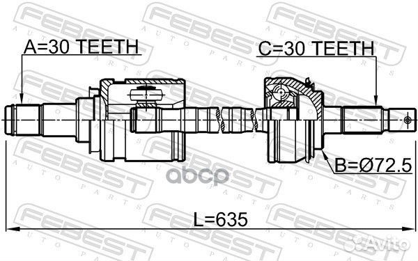 Привод toyota hilux 2004-2012 0114-KUN26 0114-K