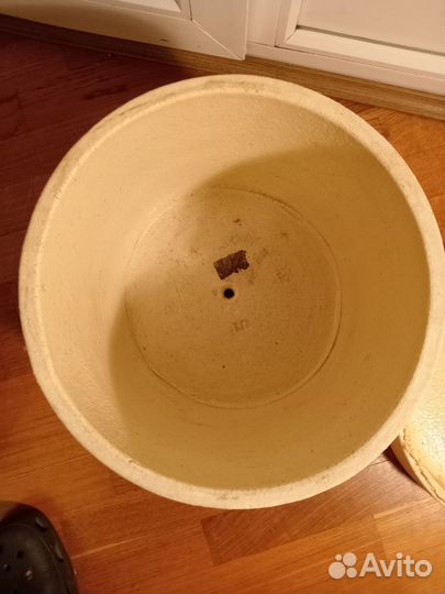 Горшок цилиндр из шамотной глины