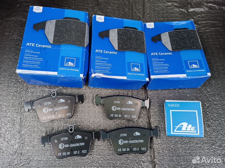 Задние колодки тормозные ATE ceramic