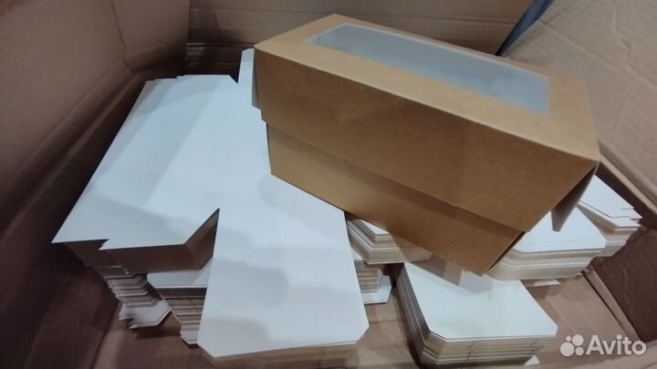 Крафт коробка с окном