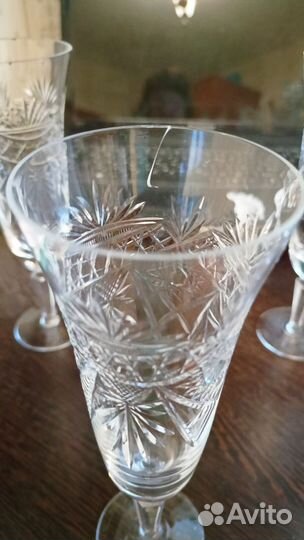 Хрустальные фужеры, рюмки СССР