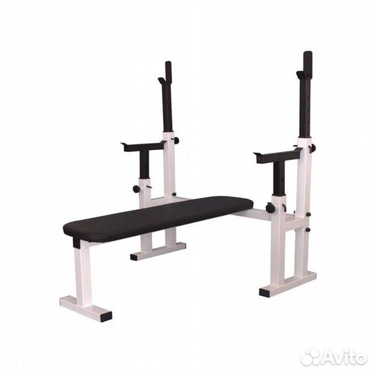 Скамья - стойка для жима 500 с подстраховкой белая