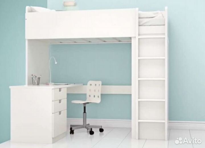 Кровать чердак IKEA со столом