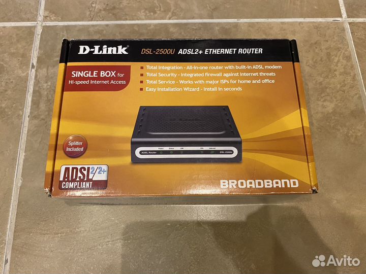 Wifi роутер D-link DSL 2500-U
