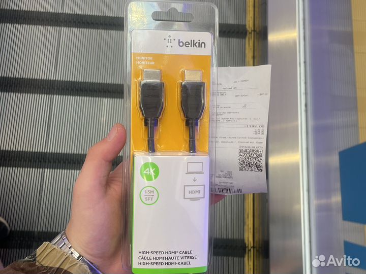 Продам кабель hdmi belkin 1.5m