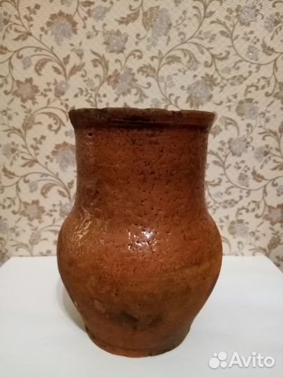 Крынка старинная. Глиняная. 19 век