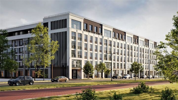 2-к. квартира, 96,9 м², 2/6 эт.