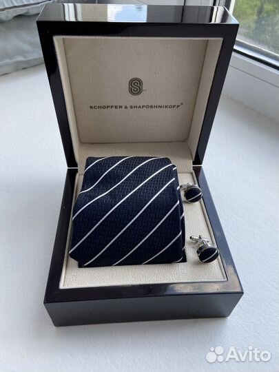 Подарочный набор для мужчин(галстук, запонки)