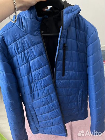 Куртки пуховики Reserved мужские синие размер S/M