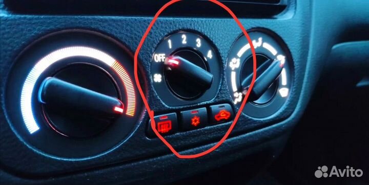 Переключатель вентилятора печки Lancer IX