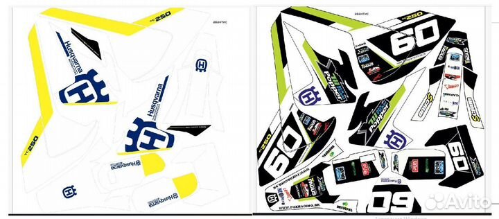Набор наклеек на мотоцикл зндуро кросс