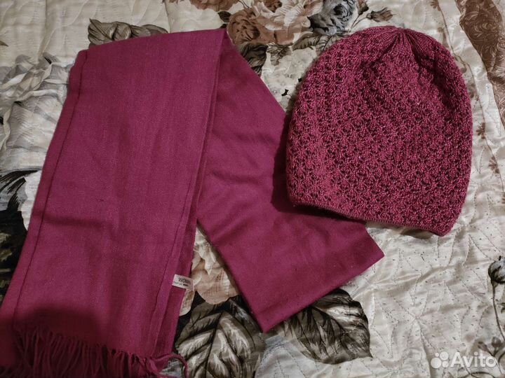 Комплект шапка и шарф женский