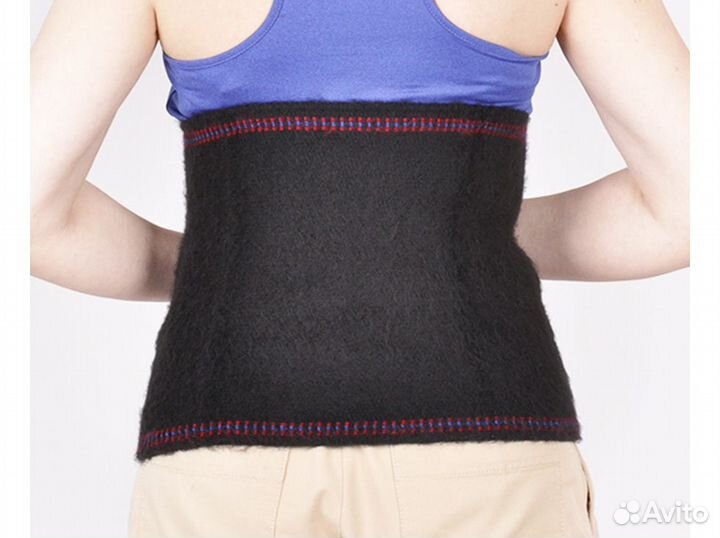 Лечебный согревающий пояс собачий (черный)