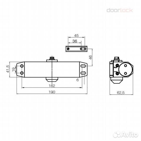 Дверной доводчик doorlock DL 77 N