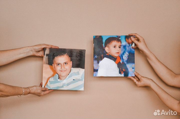 Портрет фото на холсте