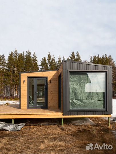 Модульный каркасный дом для проживания базы отдыха