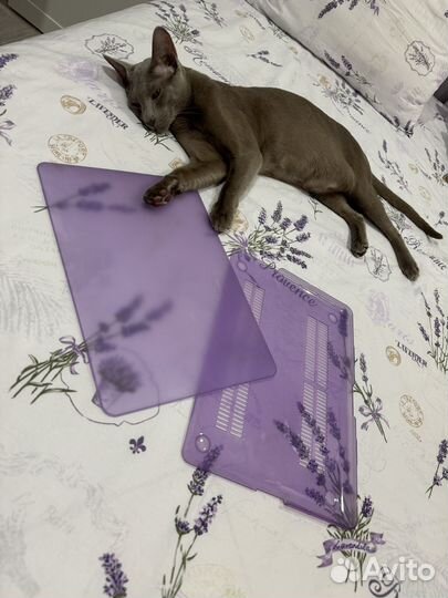 Чехол для MacBook Pro 13 бу немного сиреневый мат