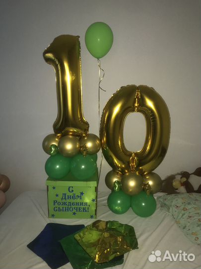 Шары - цифры на подставке(стойке) из возд шаров