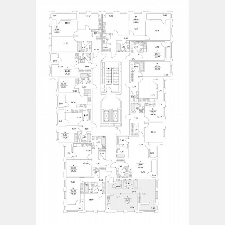 1-к. квартира, 47,8 м², 3/13 эт.