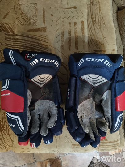 Краги хоккейные CCM qlt 290 размер 14, предтоп