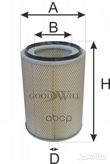 AG1025 фильтр воздушный hyundai AG1025 Goodwill