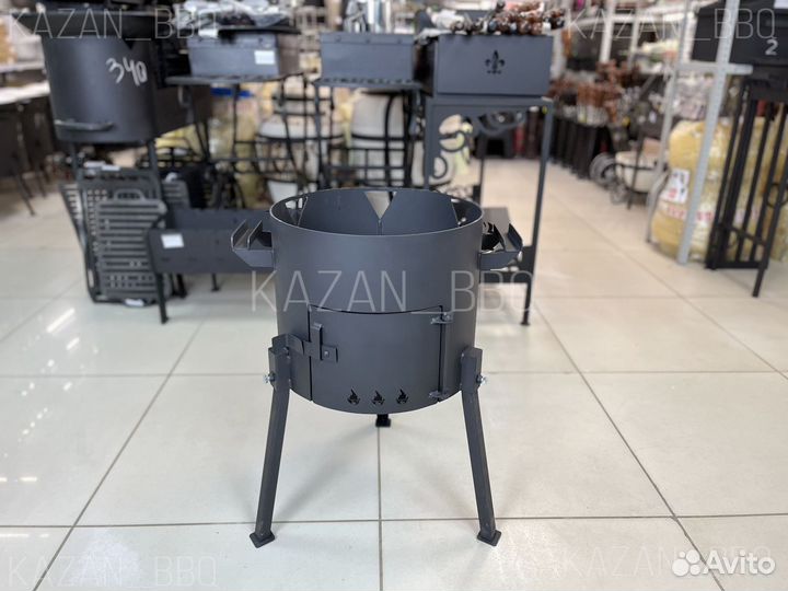 Печь 3 мм с дверкой для казана 10 - 12 л