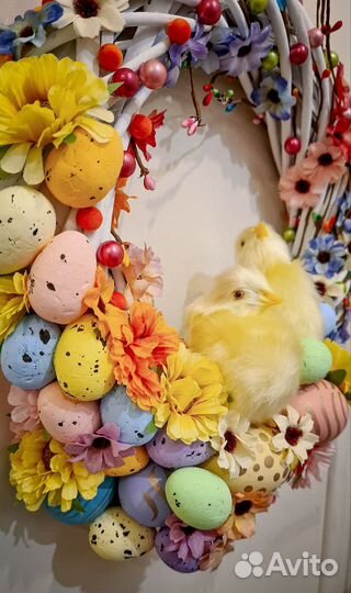 Пасхальный венок на дверь