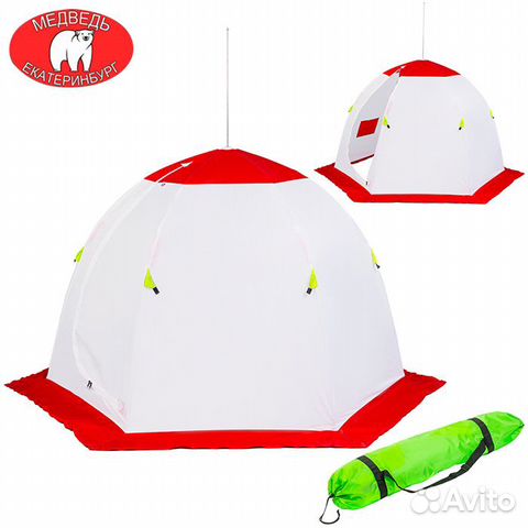 Палатка Зимняя Медведь 3 сл 6 лучей ш230 в152см