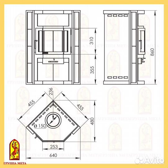 Печь-камин Нева