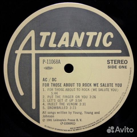 AC/DC / For Those About To Rock (We Salute You)(LP