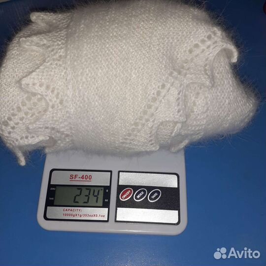 Пуховая косынка из пуха кролика