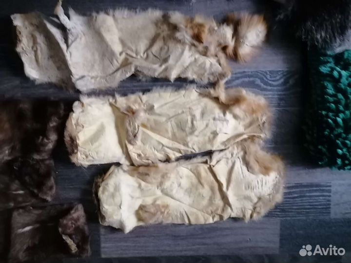 Мех норки и серой нутрии