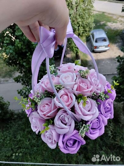 Букет из мыльных роз