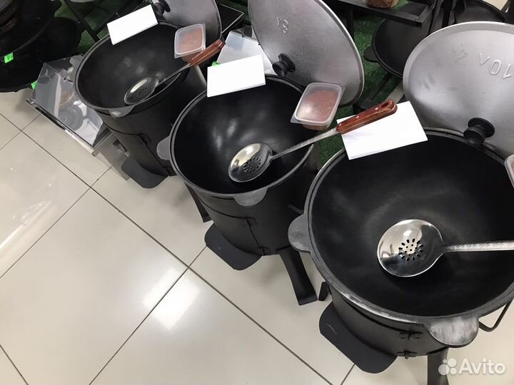 Казан + печь с трубой + шумовка + специи