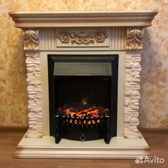 Электрокамин Fobos с порталом Luxemburg