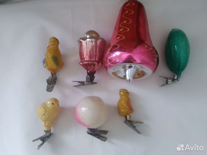 Елочные игрушки СССР на прищепках