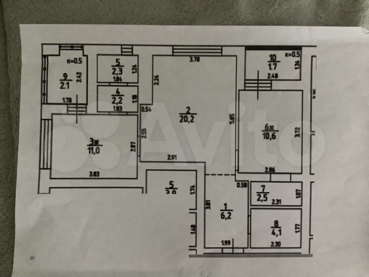2-к. квартира, 63 м², 4/9 эт.